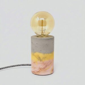 concrete light yellow,pink and gray